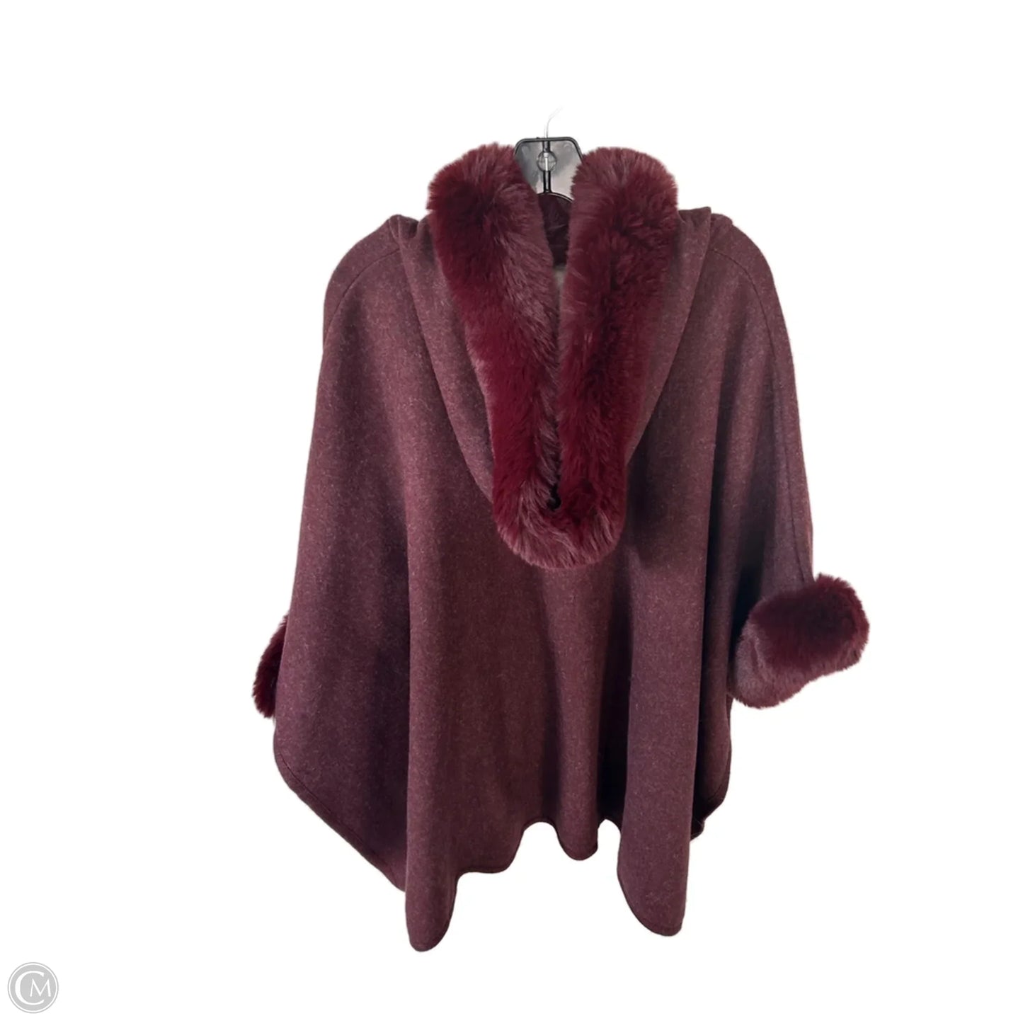 Poncho By Clothes Mentor In Red, Size: Osfm