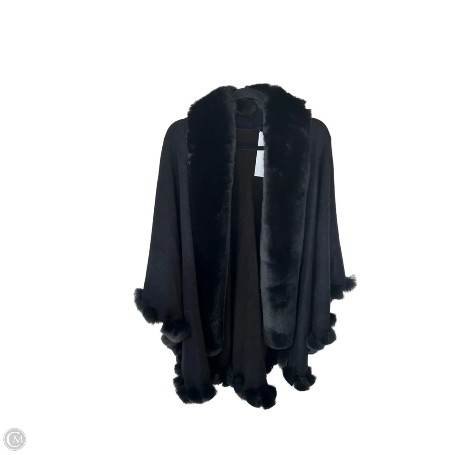 Poncho By Clothes Mentor In Black, Size: Osfm