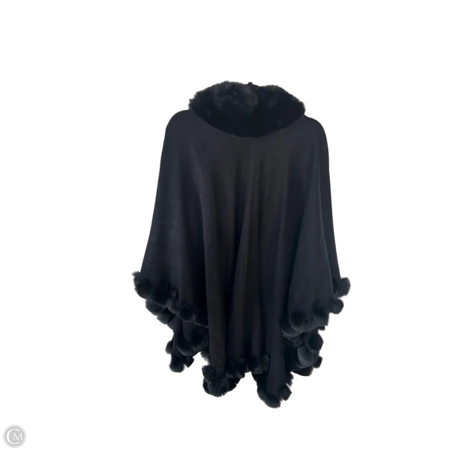 Poncho By Clothes Mentor In Black, Size: Osfm
