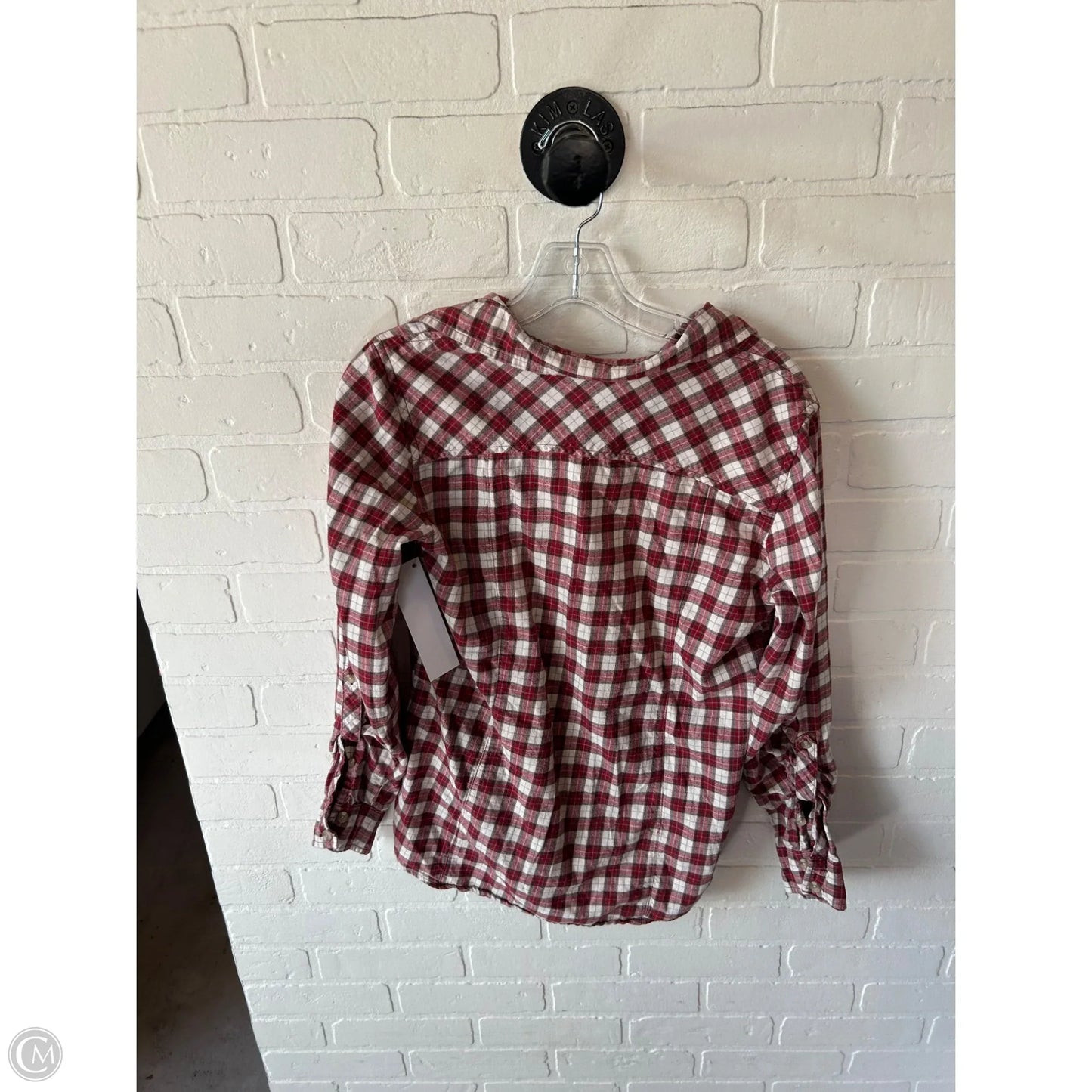 Top Long Sleeve By Eddie Bauer In Red, Size: S
