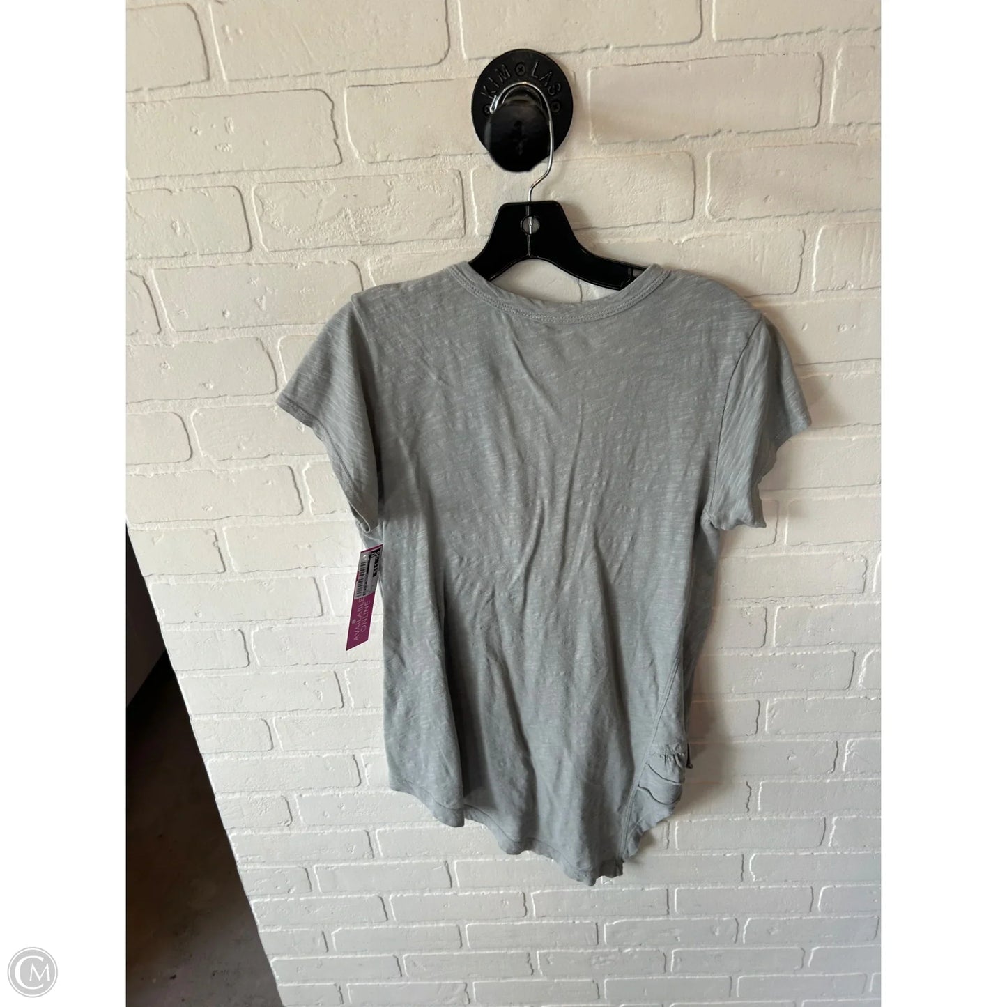 Top Short Sleeve By Left Of Center In Grey, Size: S