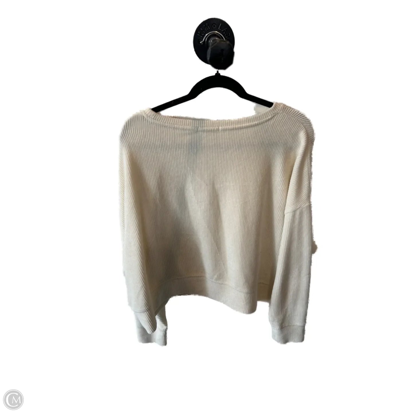 Top Long Sleeve By Z Supply In Cream, Size: L