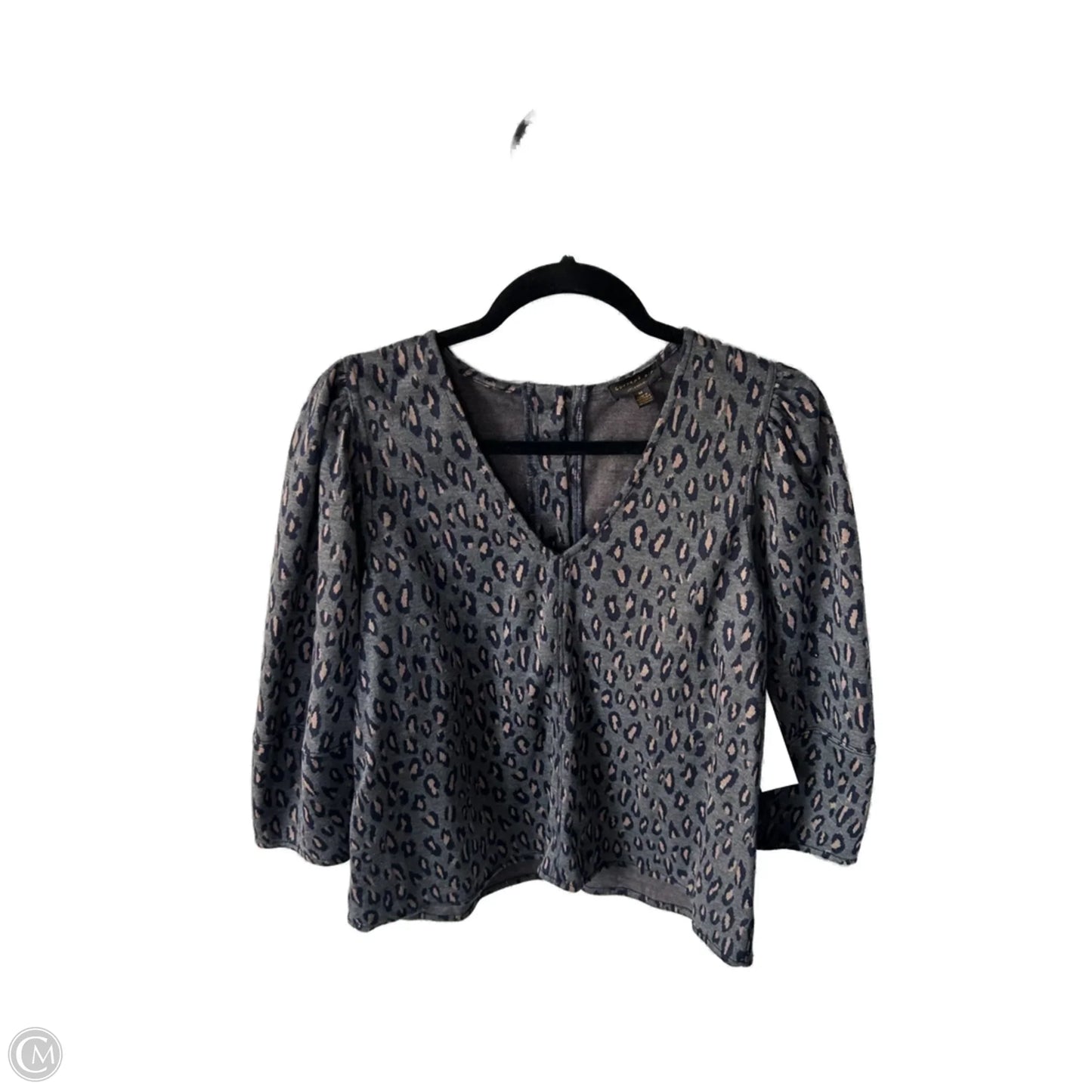 Top 3/4 Sleeve By Current Air In Grey, Size: M