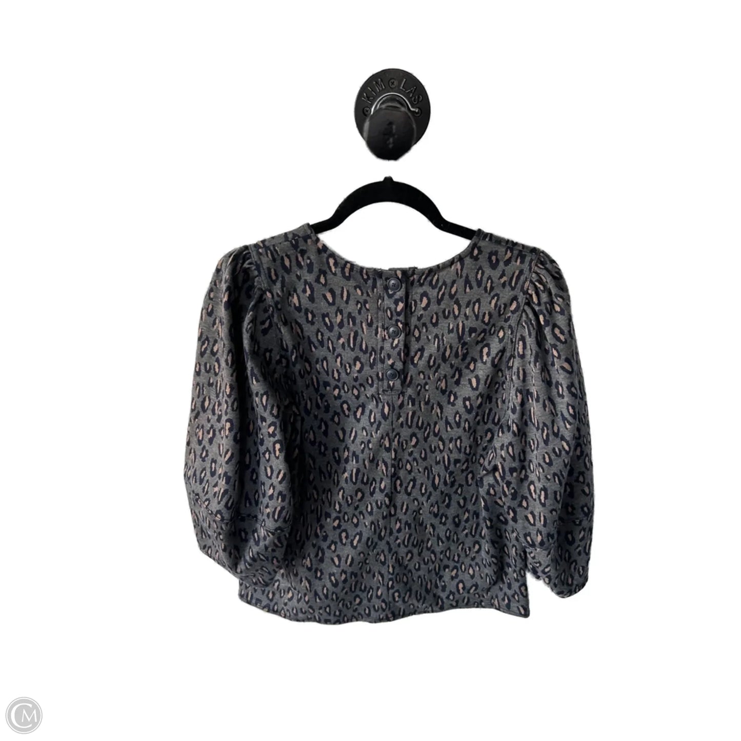 Top 3/4 Sleeve By Current Air In Grey, Size: M