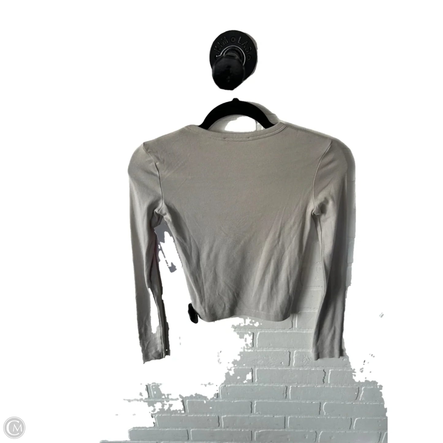 Top Long Sleeve Basic By Zara In Beige, Size: S