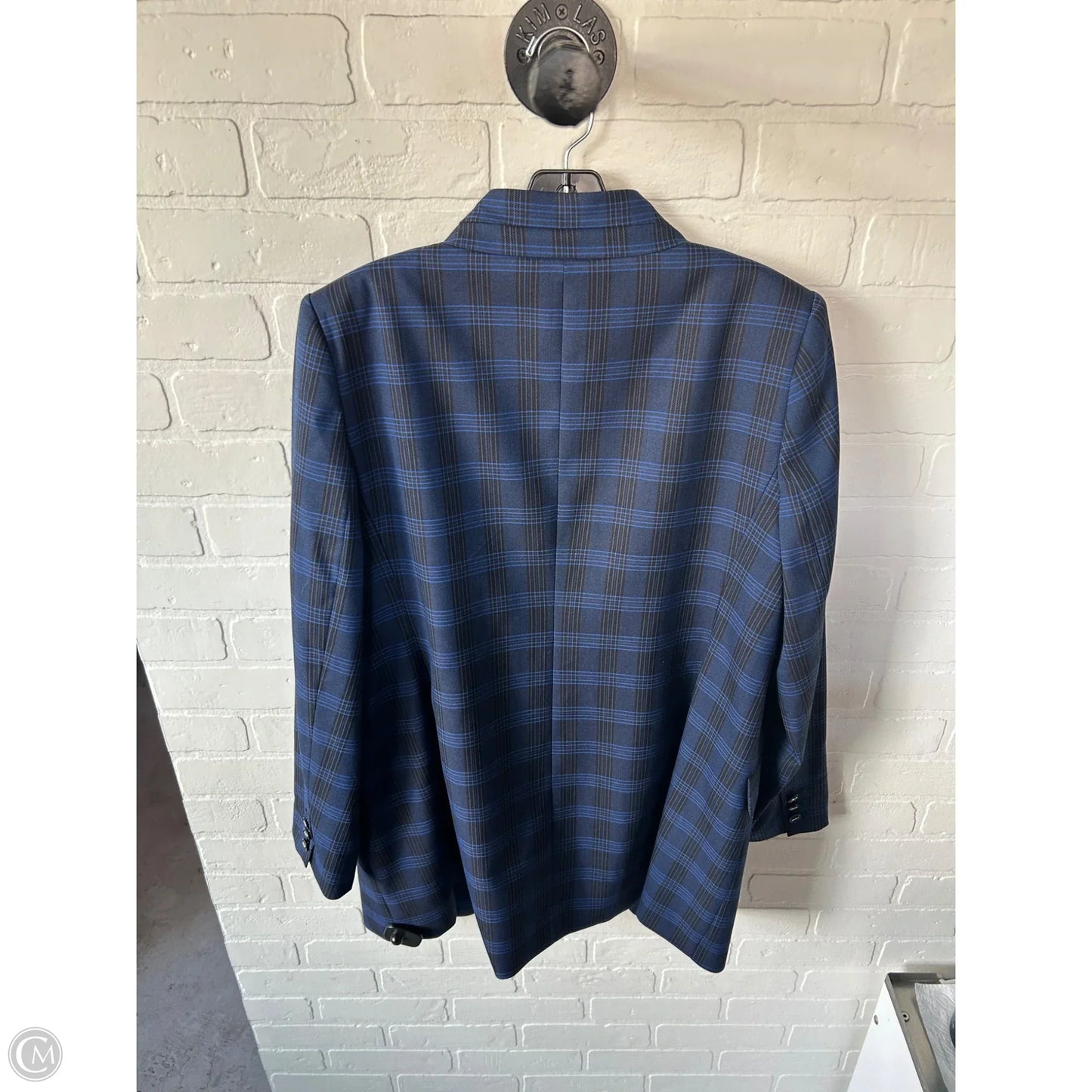 Blazer By Dkny In Black & Blue, Size: Xl