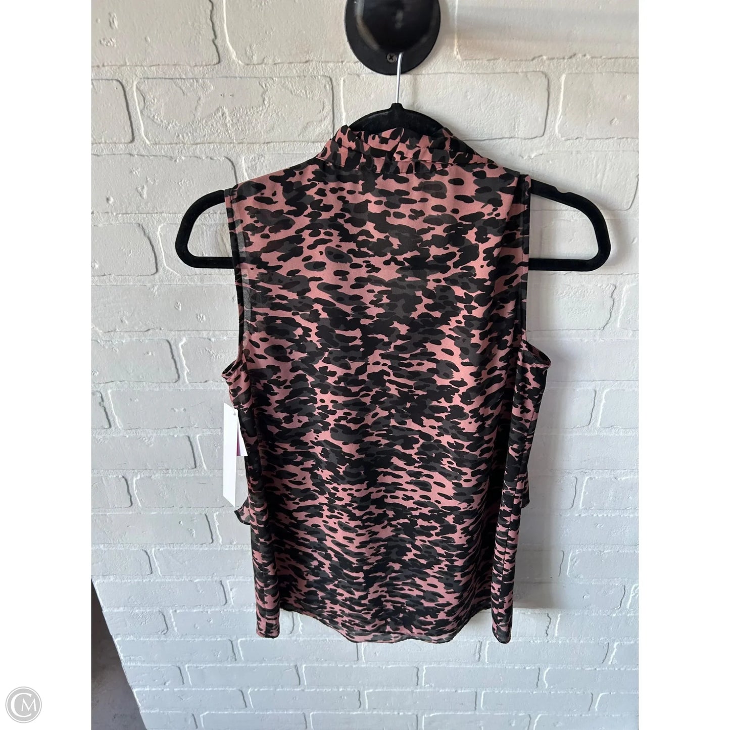 Top Sleeveless By Cabi In Black & Pink, Size: S