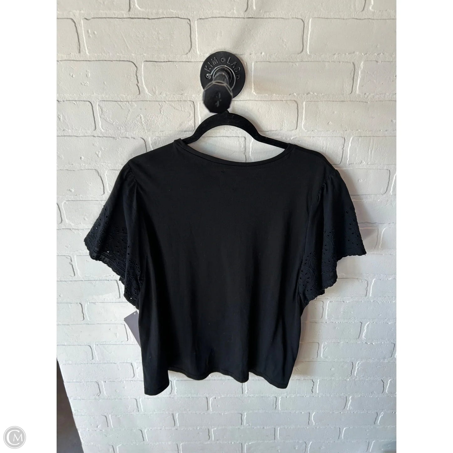 Top Short Sleeve By Gap In Black, Size: Xl