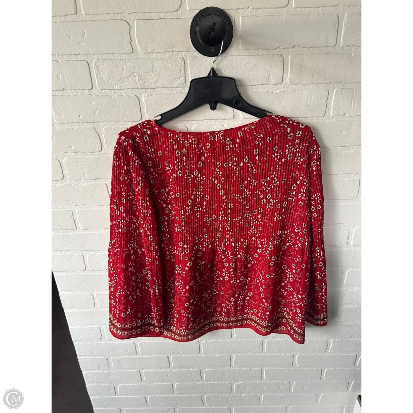 Top Long Sleeve By Max Studio In Red, Size: S