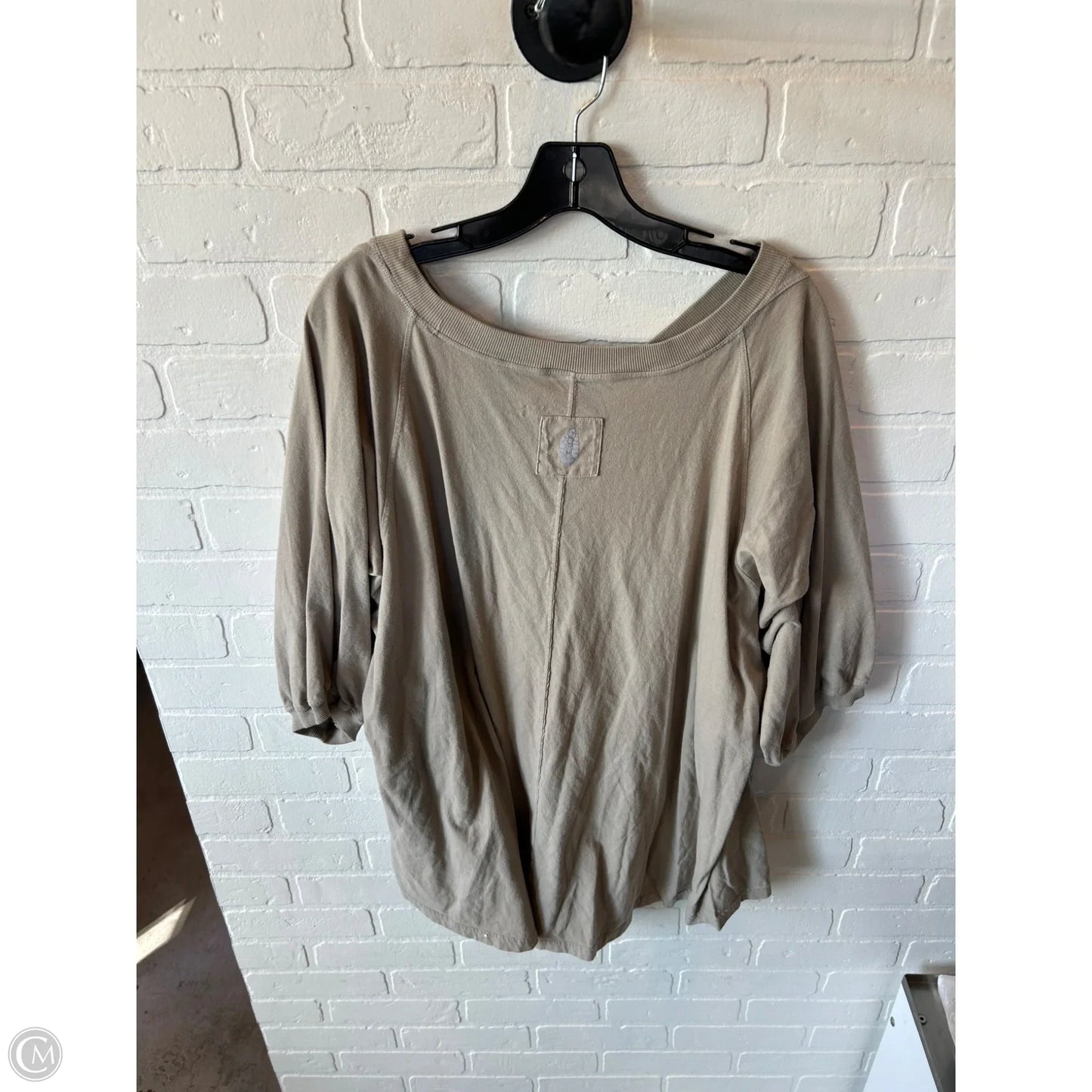 Top 3/4 Sleeve By Free People In Tan, Size: M