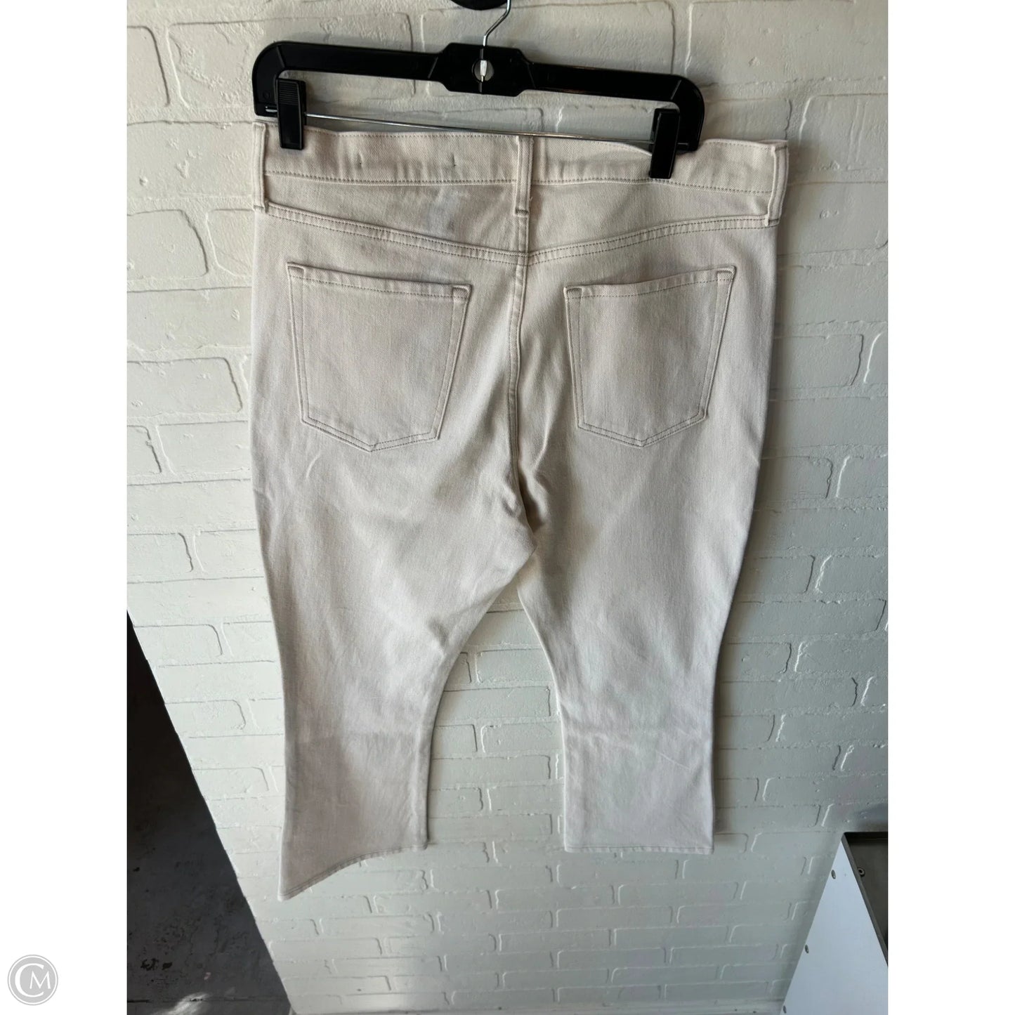 Jeans Boot Cut By Banana Republic In Cream Denim, Size: 14