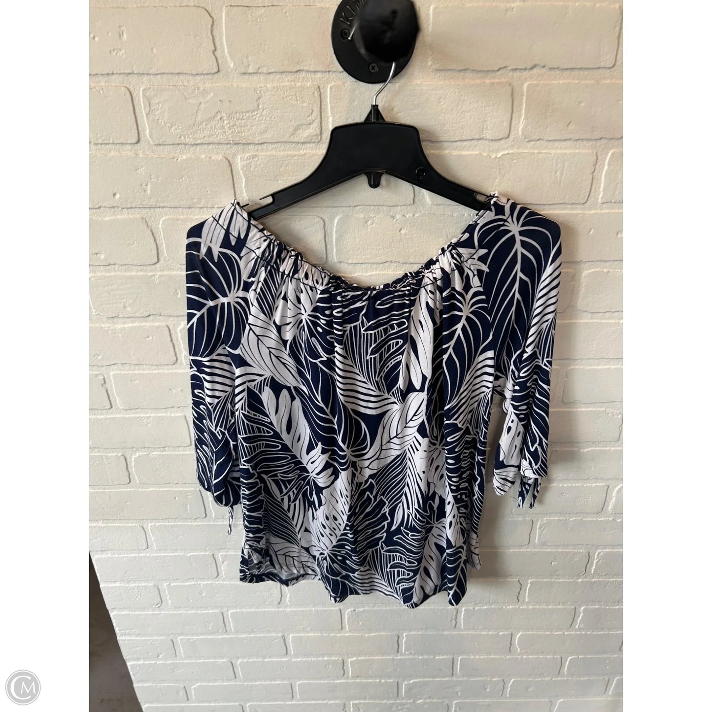 Top 3/4 Sleeve By Tommy Bahama In Blue & White, Size: Xs