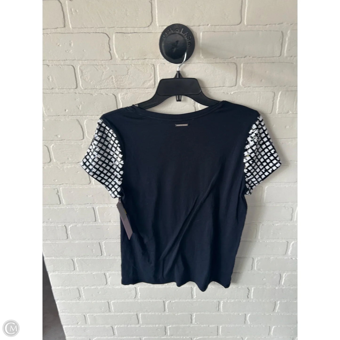 Top Short Sleeve By Michael By Michael Kors In Blue & White, Size: L