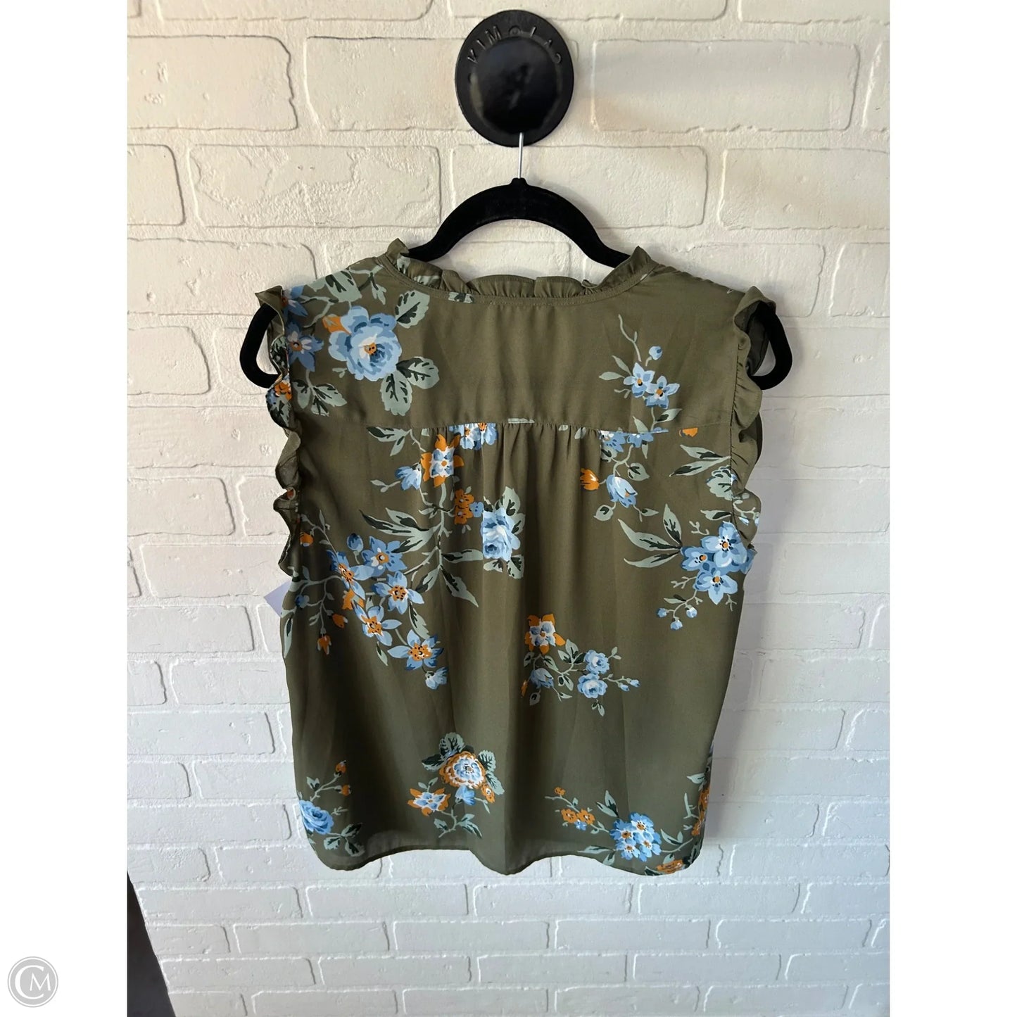 Top Sleeveless By Loft In Green, Size: M
