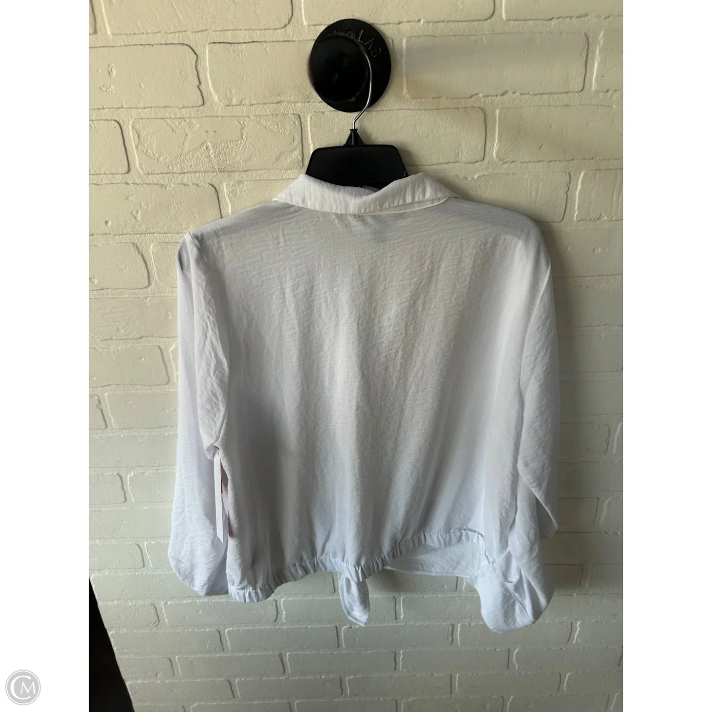 Top Long Sleeve By Simply Vera In White, Size: L