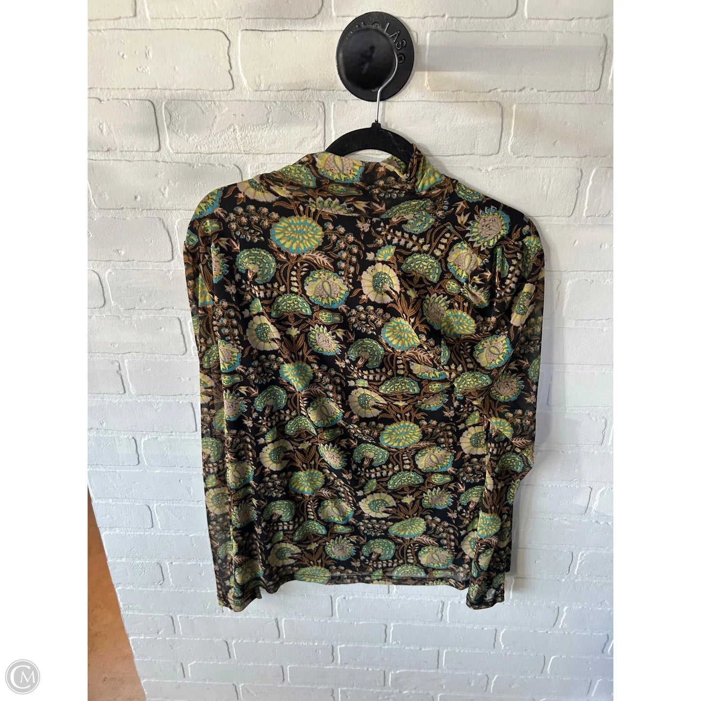 Top Long Sleeve By Jane And Delancey In Black & Brown, Size: L