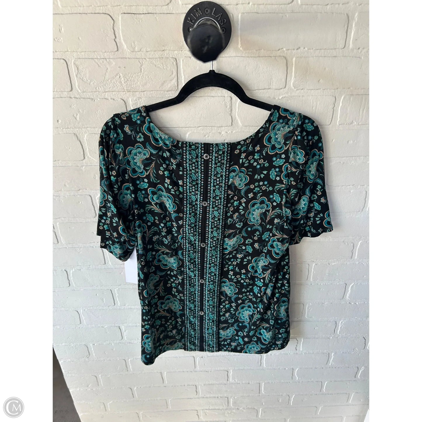 Top Short Sleeve By J. Jill In Black & Blue, Size: M