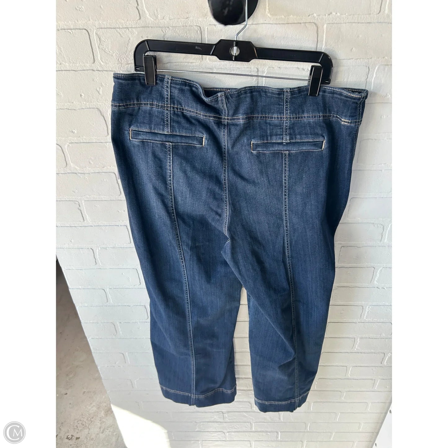 Jeans Wide Leg By Chicos In Blue Denim, Size: 16