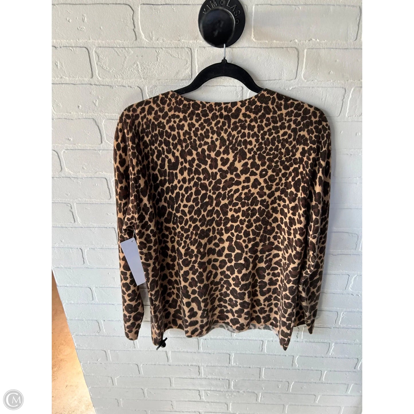 Sweater Cashmere By Talbots In Black & Brown, Size: Xlp