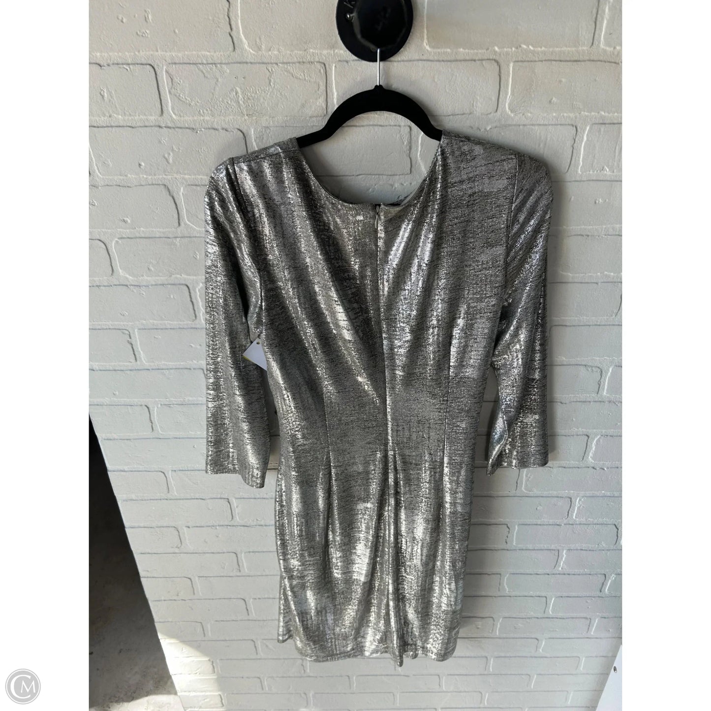 Dress Party Midi By Vince Camuto In Silver, Size: M