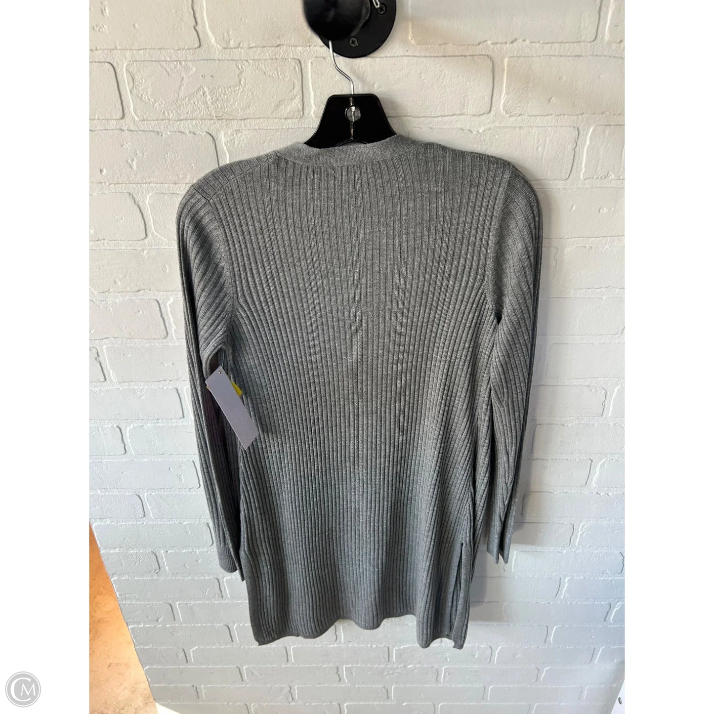 Sweater Cardigan By Cable And Gauge In Grey, Size: S