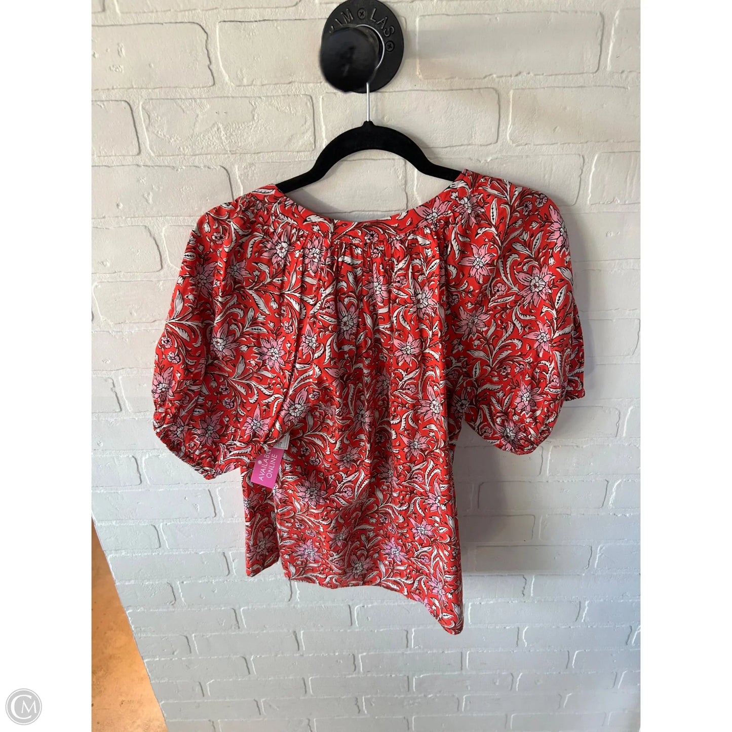 Top Short Sleeve By Loft In Red, Size: M