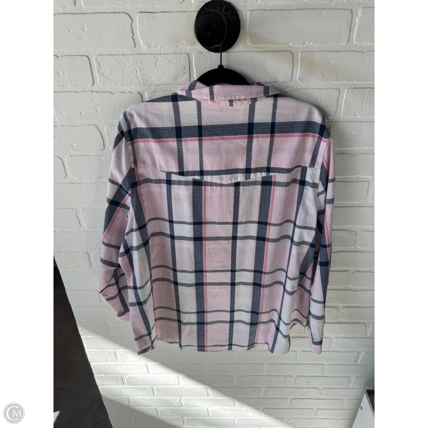 Top Long Sleeve By Allison Daley In Blue & Pink, Size: 2x