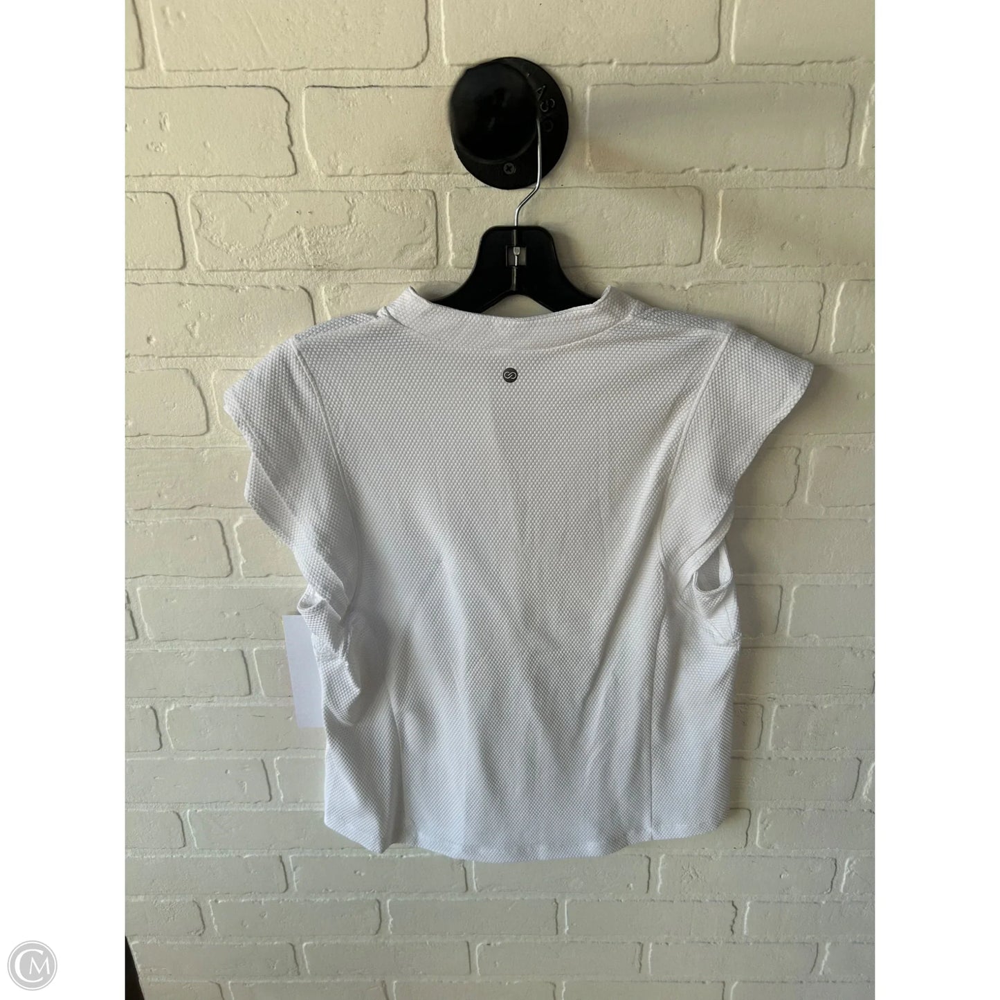 Athletic Top Short Sleeve By Calia In White, Size: M