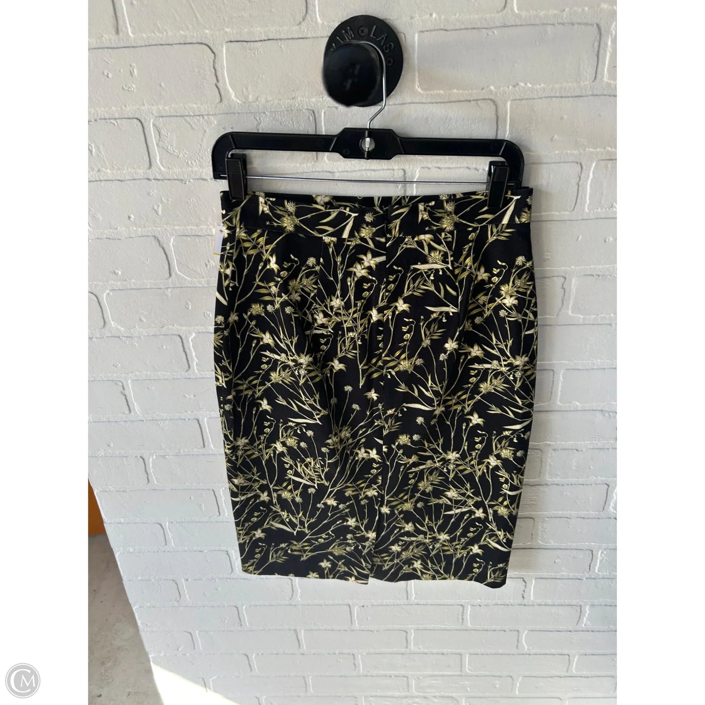 Skirt Midi By Banana Republic In Black & Green, Size: 4