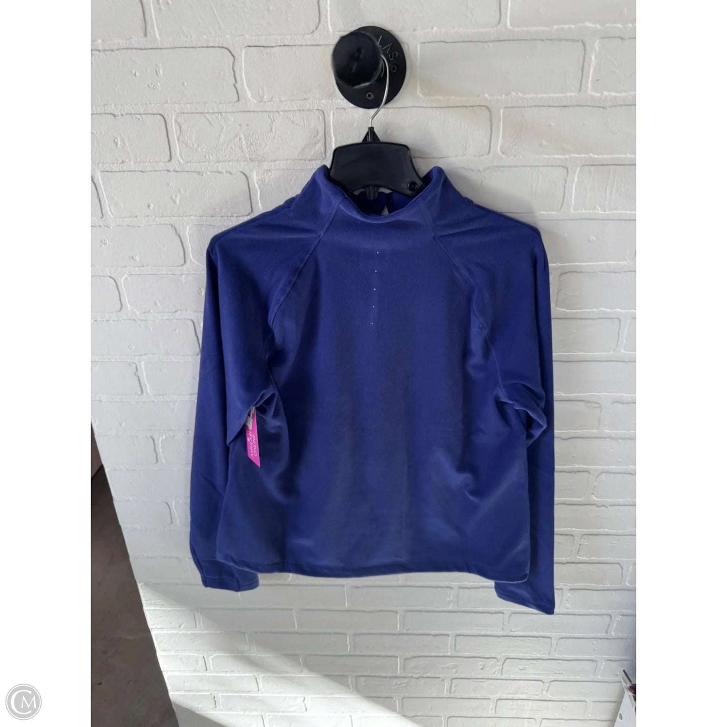 Athletic Top Long Sleeve Collar By Layer 8 In Blue, Size: L