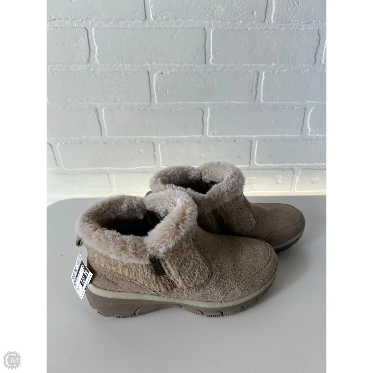 Boots Ankle Flats By Skechers In Tan, Size: 6