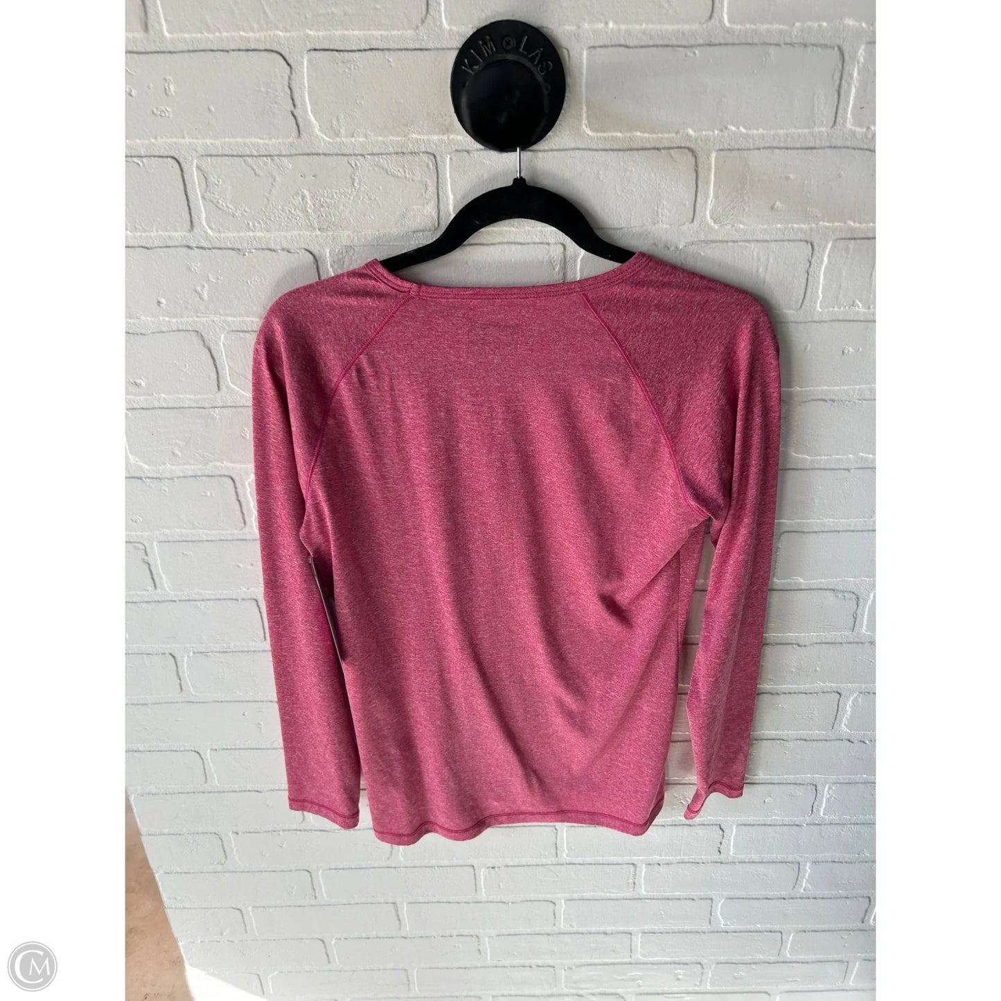 Athletic Top Long Sleeve Crewneck By Layer 8 In Pink, Size: L