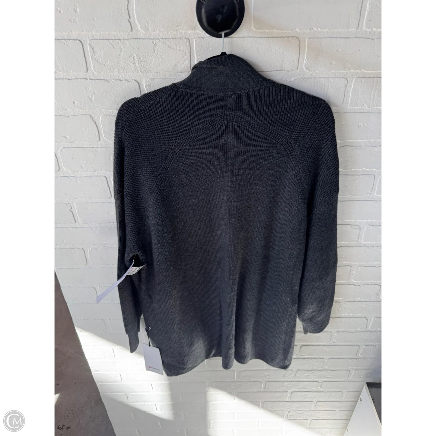 Sweater Cardigan By Lululemon In Grey, Size: M