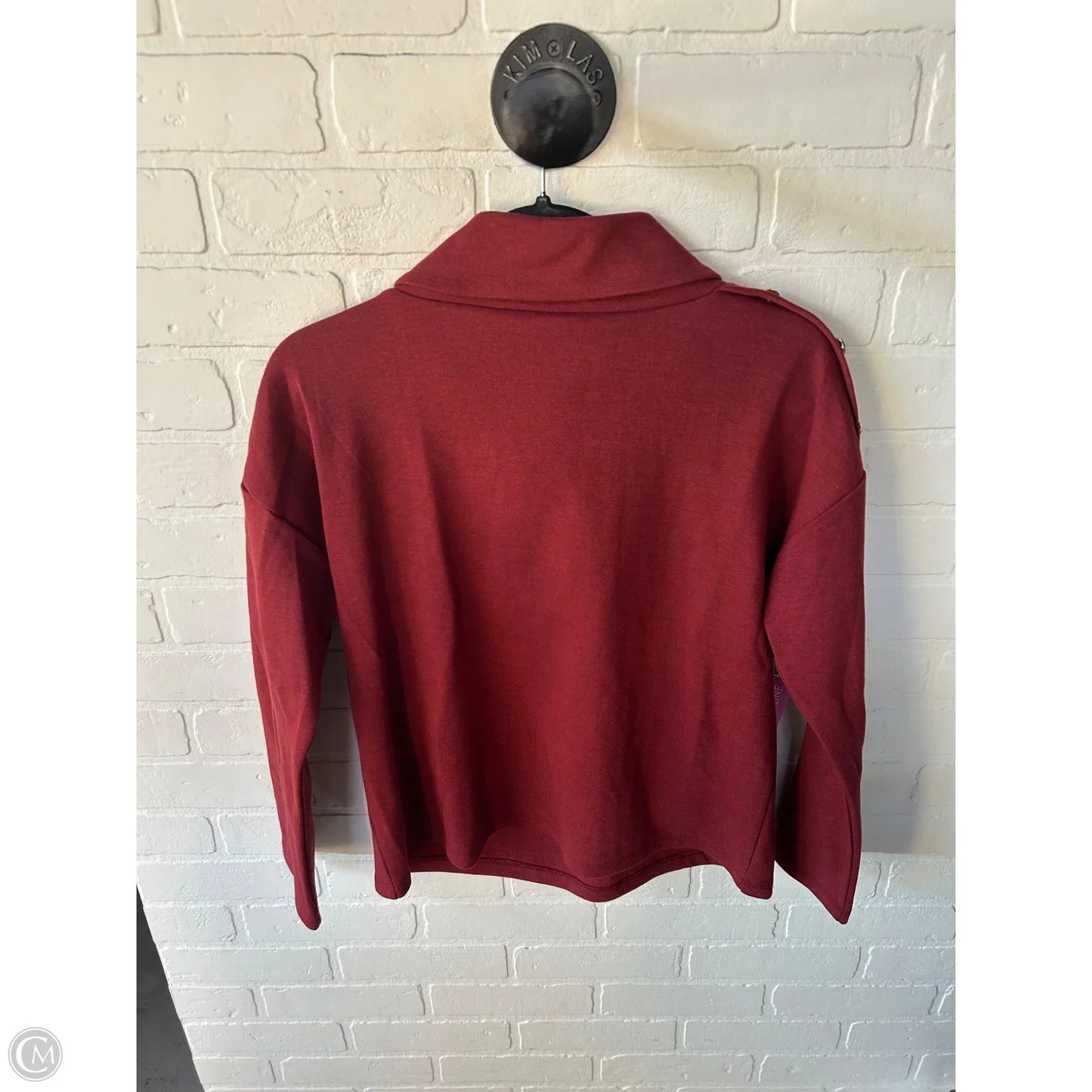 Top Long Sleeve By Ann Taylor In Red, Size: S