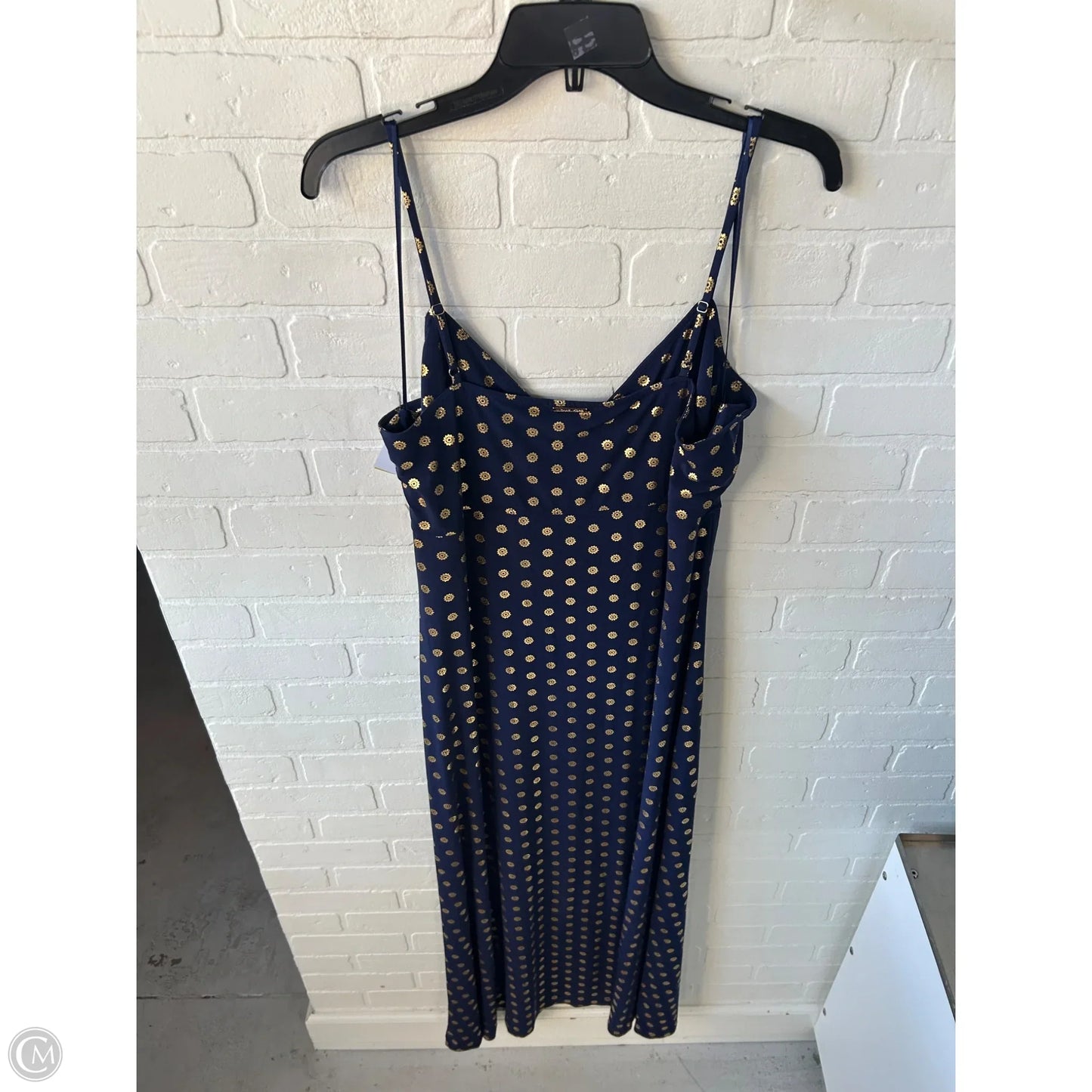 Dress Casual Maxi By Michael By Michael Kors In Blue & Gold, Size: Xl