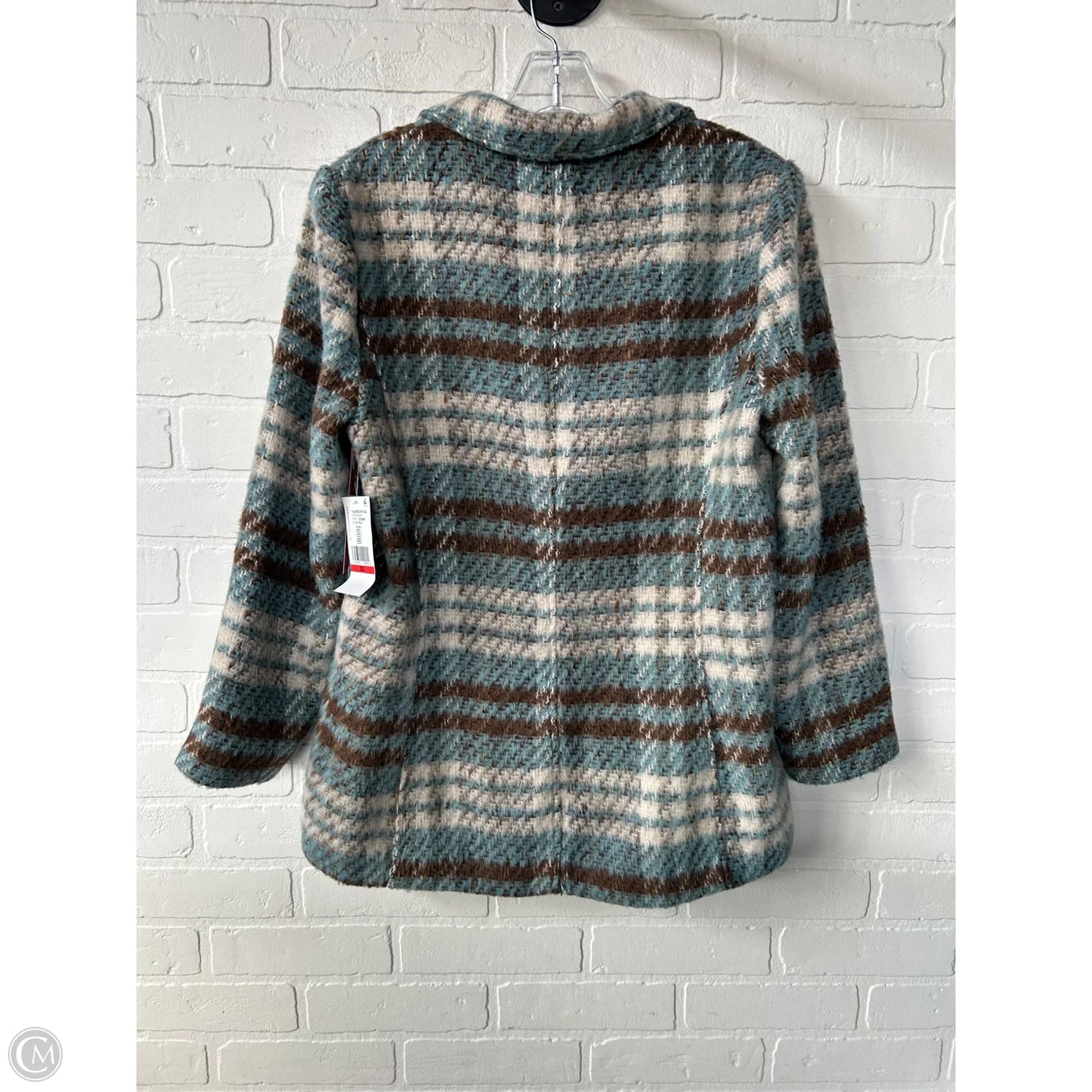 Blazer By Karen Kane In Blue & Brown, Size: Xs