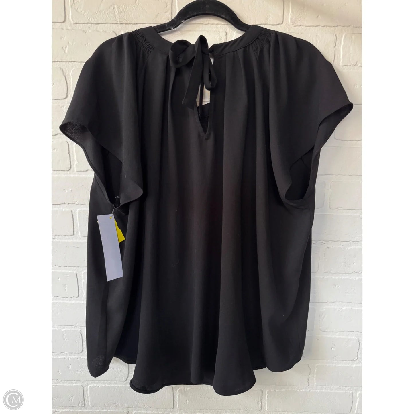 Top Short Sleeve By Lc Lauren Conrad In Black, Size: 2x