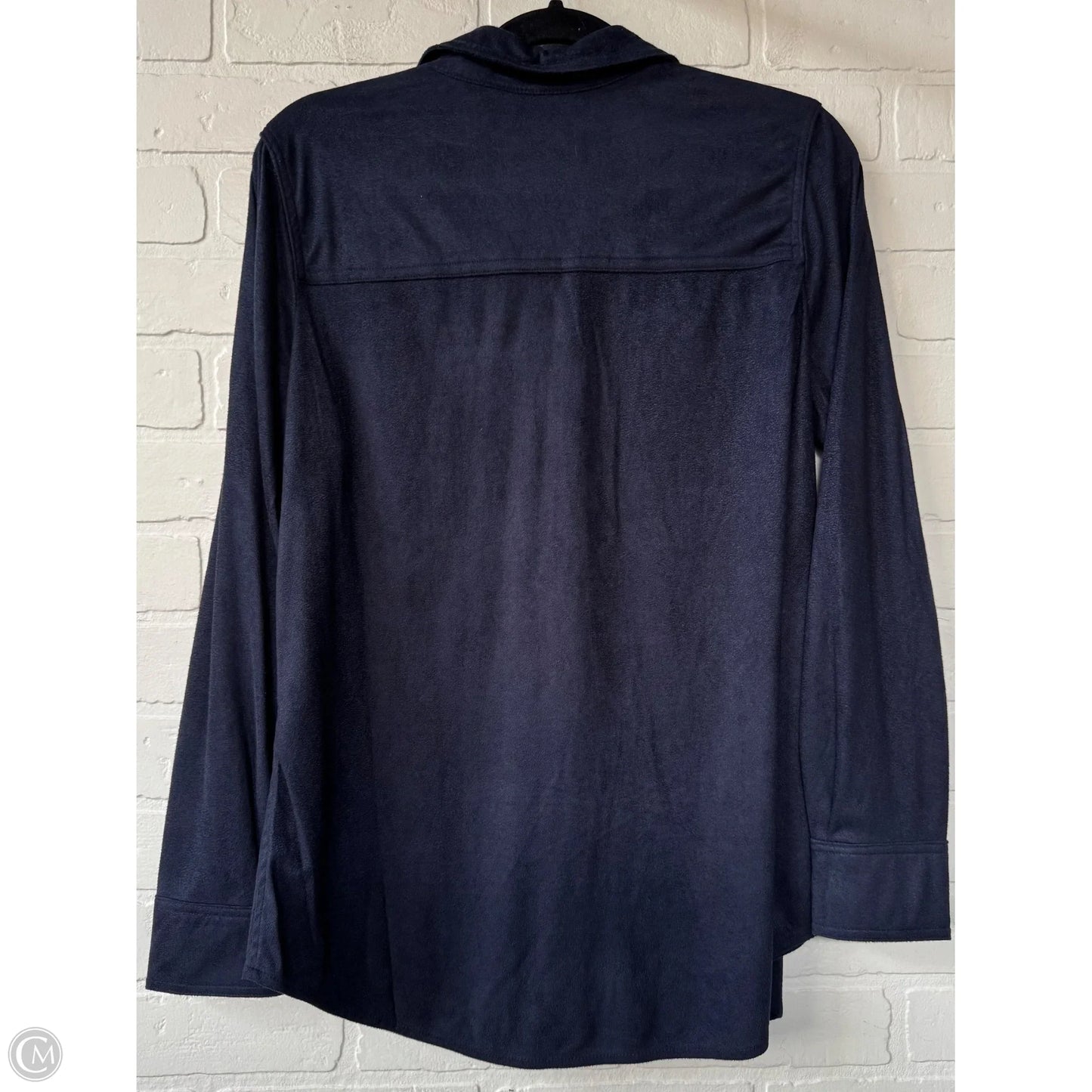 Top Long Sleeve By Chicos In Navy, Size: M