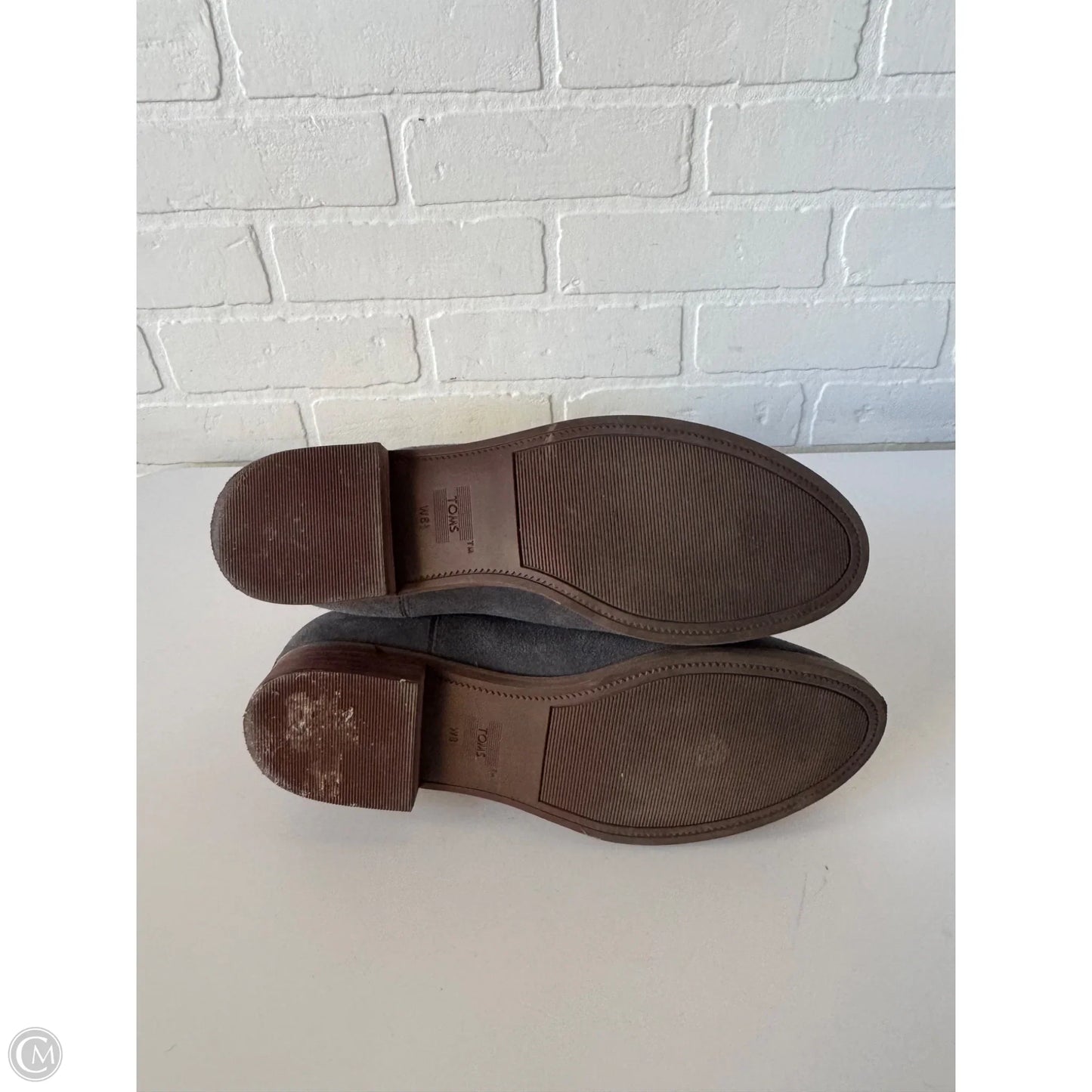 Boots Ankle Flats By Toms In Grey, Size: 8.5