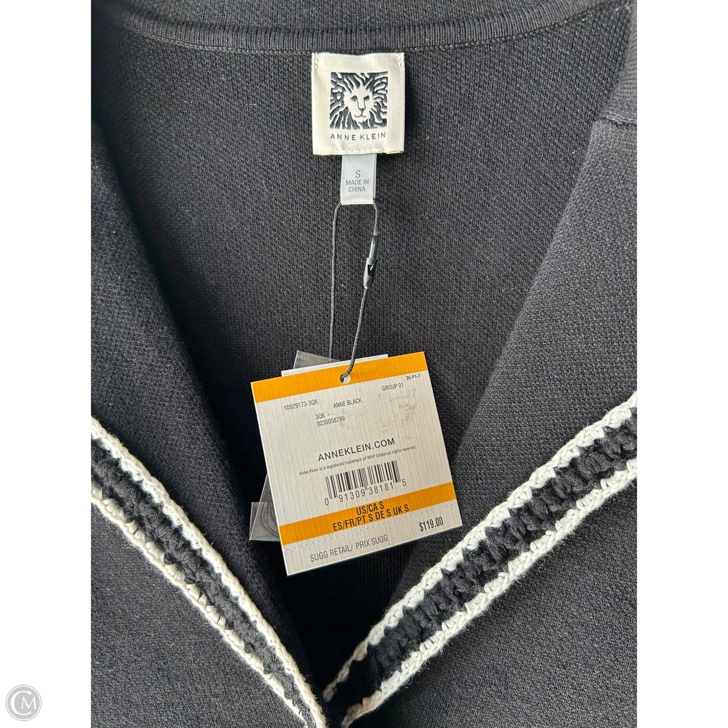 Blazer By Anne Klein In Black & White, Size: S