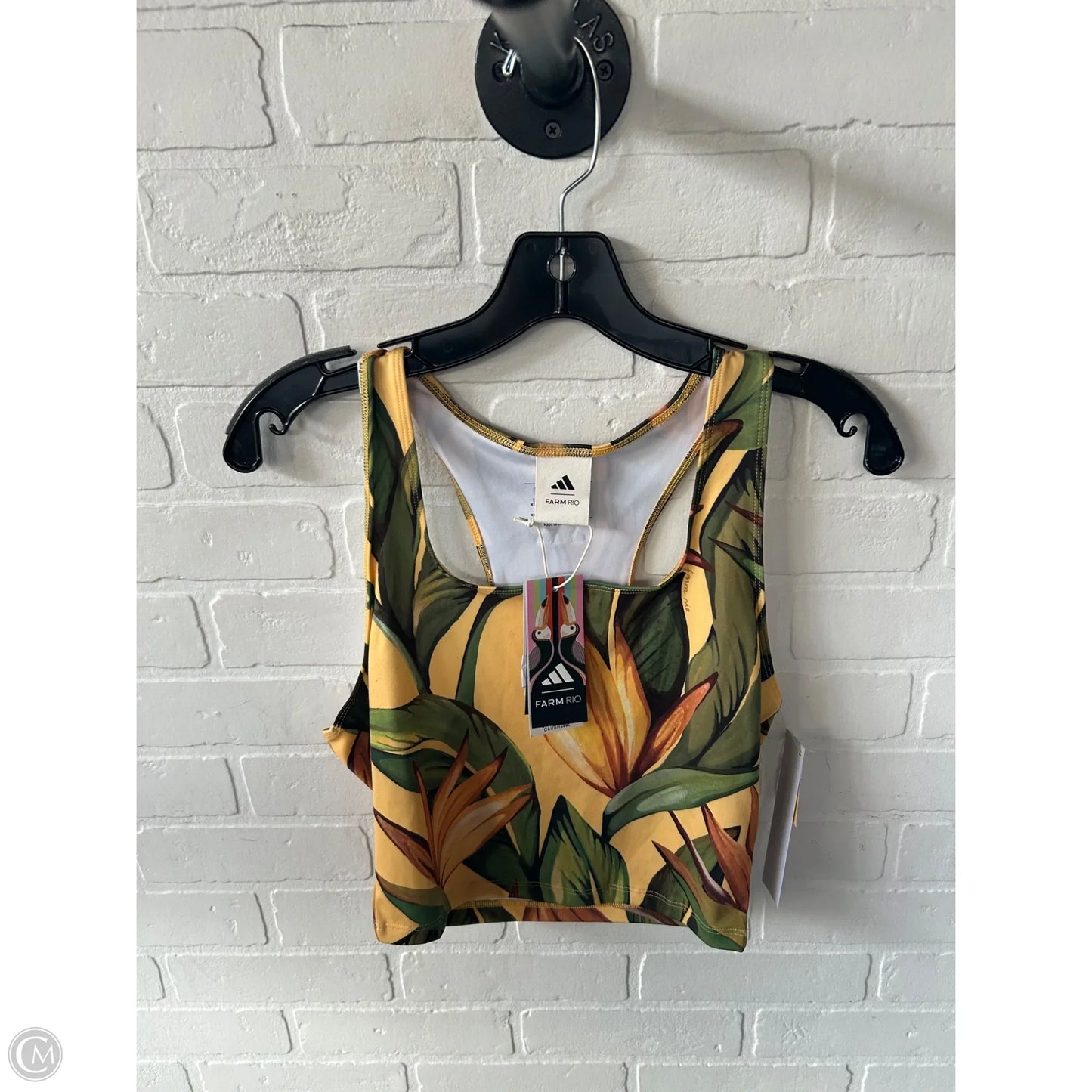 Athletic Tank Top By Cmc In Green & Yellow, Size: M