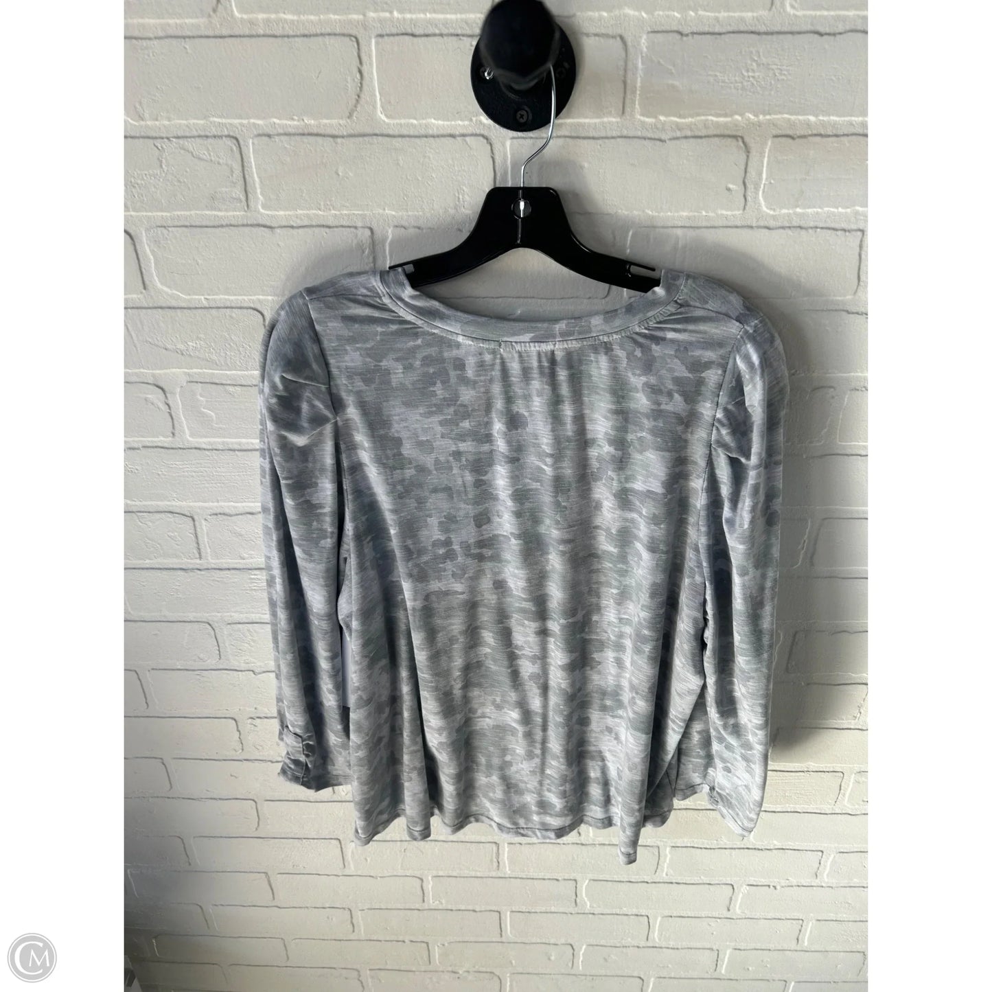Top Long Sleeve By Democracy In Grey, Size: 1x