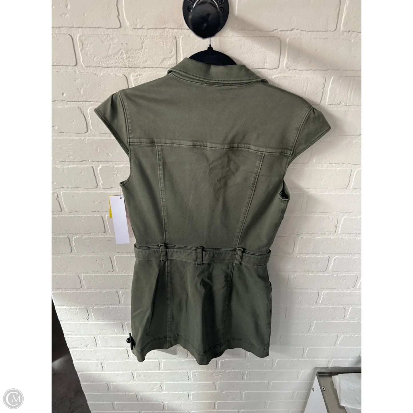 Dress Casual Short By Paige In Green Denim, Size: S