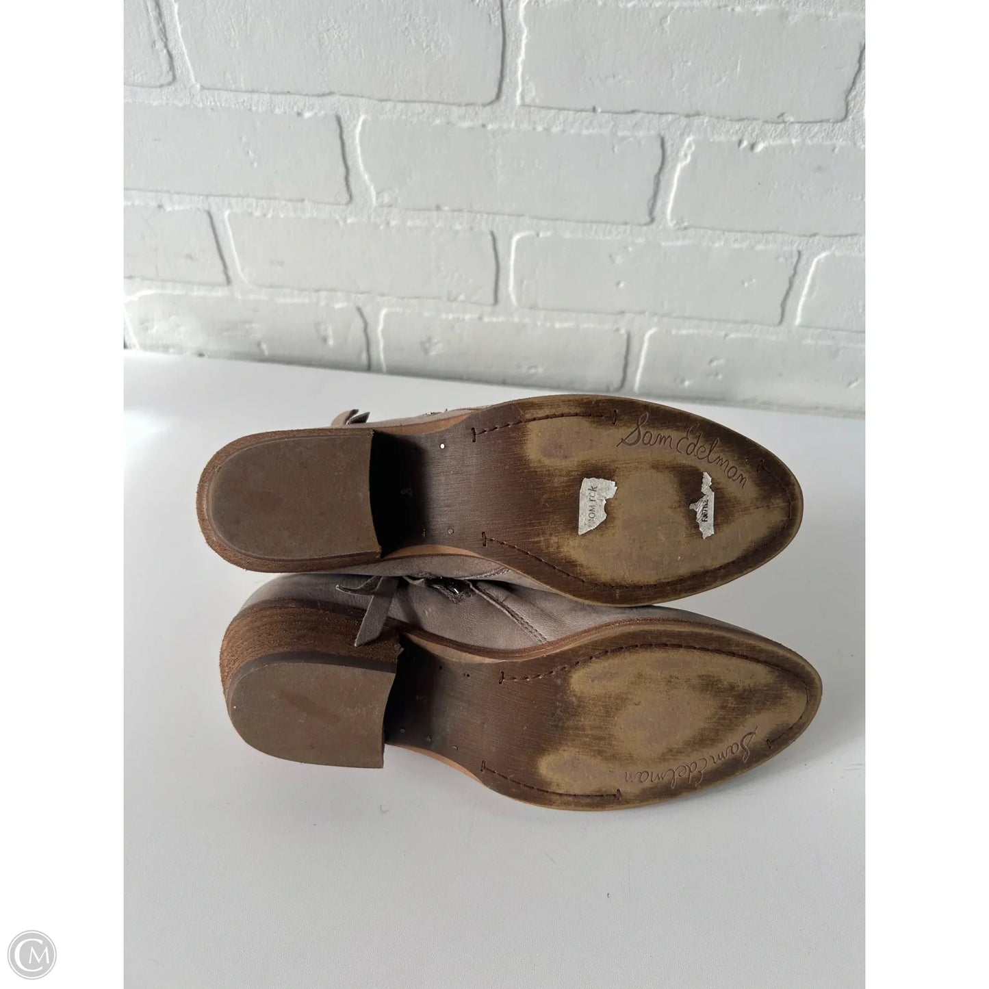 Boots Ankle Heels By Sam Edelman In Tan, Size: 8