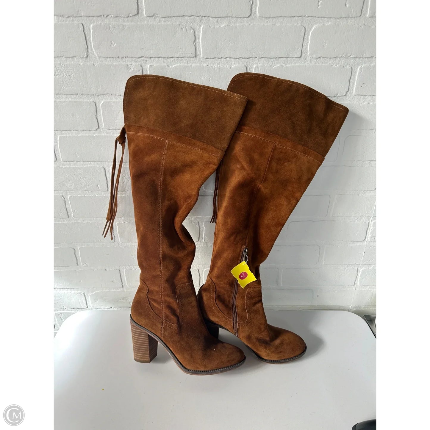 Boots Over-the-knee Heels By Franco Sarto In Brown, Size: 8.5