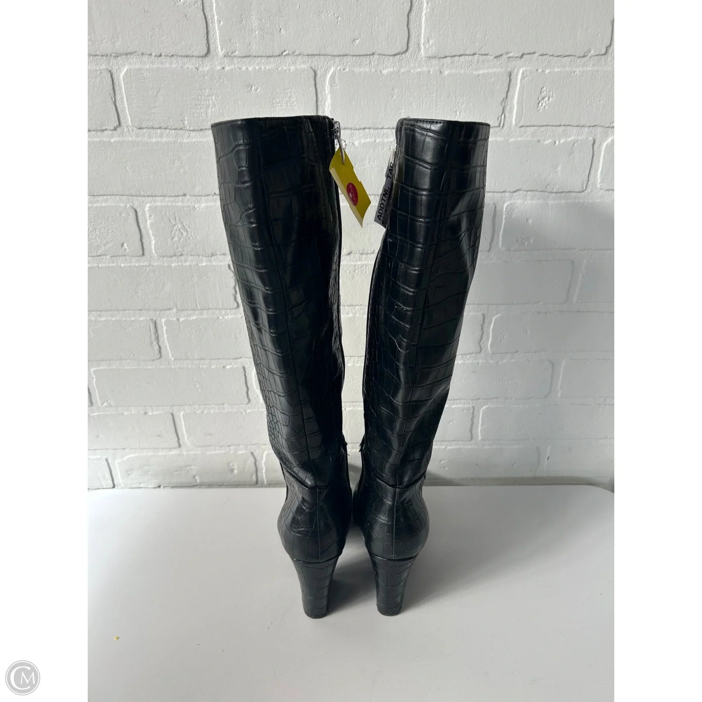 Boots Knee Heels By Nine West In Black, Size: 8.5