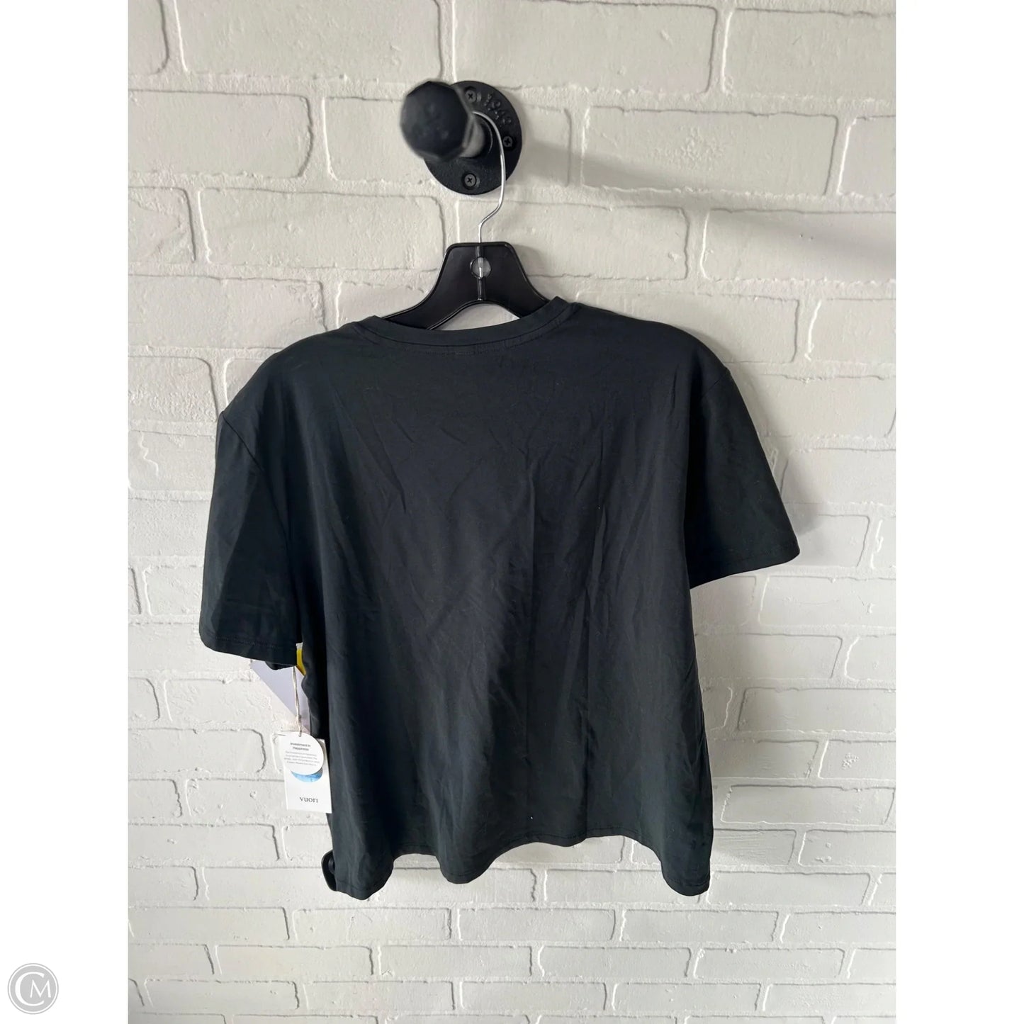 Athletic Top Short Sleeve By Vuori In Black, Size: M