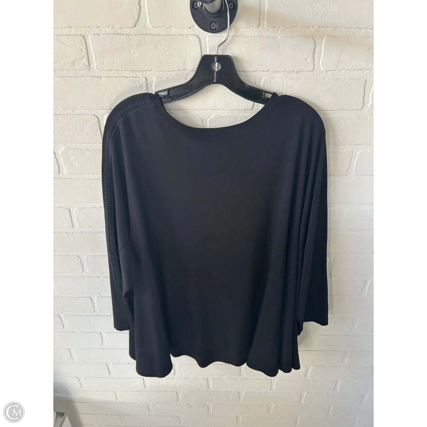 Top 3/4 Sleeve By Ic By Connie K In Black, Size: Xl