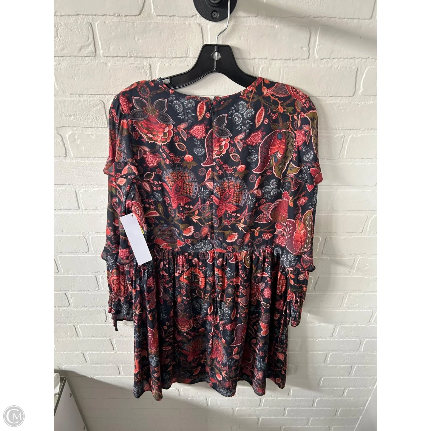 Dress Casual Midi By Loft In Blue & Red, Size: M