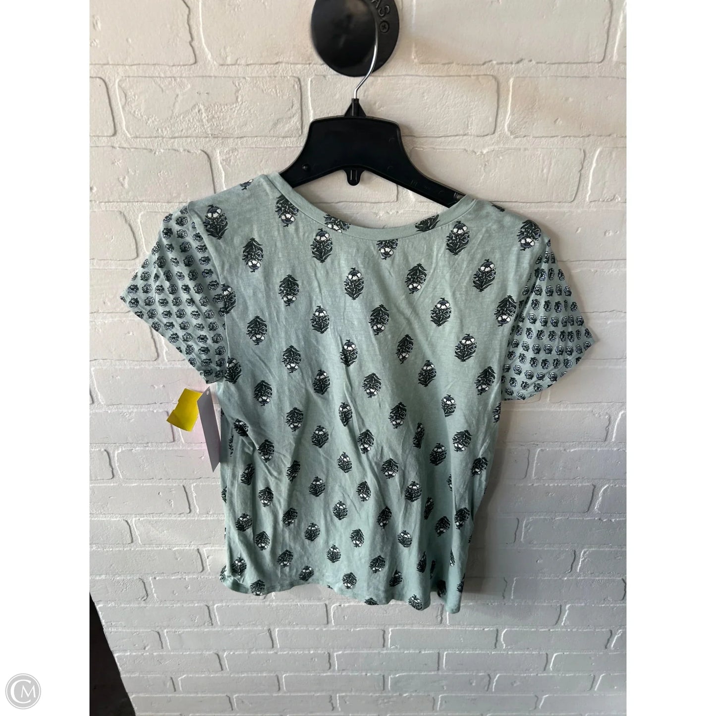 Top Short Sleeve Basic By Loft In Black & Green, Size: M